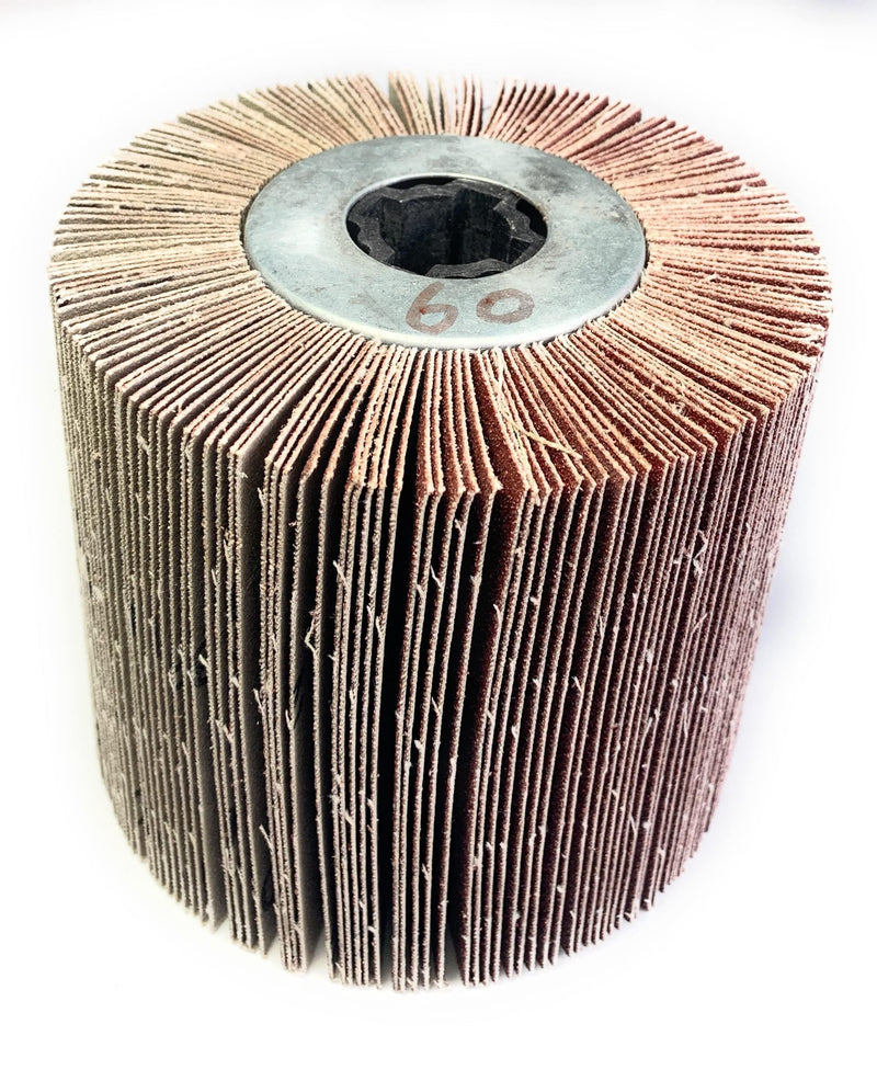 SIGNI Sandpaper Polishing burnishing Drawing Wheel Compatible with Burnishing Machine/Polisher/Sander 120x100mm (60 grit sandpaer) 60 grit sandpaer