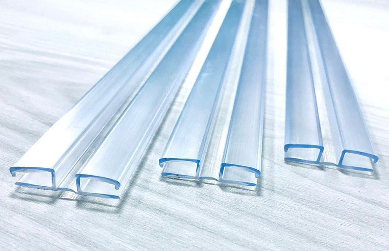 DistinctAndUnique New Clear PVC Piano Style Living Hinge for 3/16" (4.5mm) Material: No Screws or Glue - DIY for Plexiglass, Acrylic, Glass & More (24 inch, 3 Pack) 24 Inch