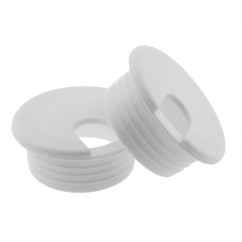 2PCS 1-1/2inch / 38mm Desk Grommet Wire Cord Cable Grommets Hole Cover for Office PC Desk Cable Cord Organizer Plastic Cover, White 2