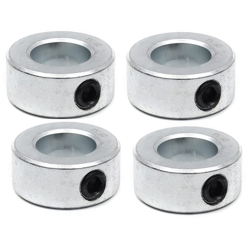 (4-Pack) 3/4” Bore Solid Steel Shaft Collars with Zinc Plated Coating - Durable Shaft Collars Suitable for Machinery and Industrial Use 4 3/4"