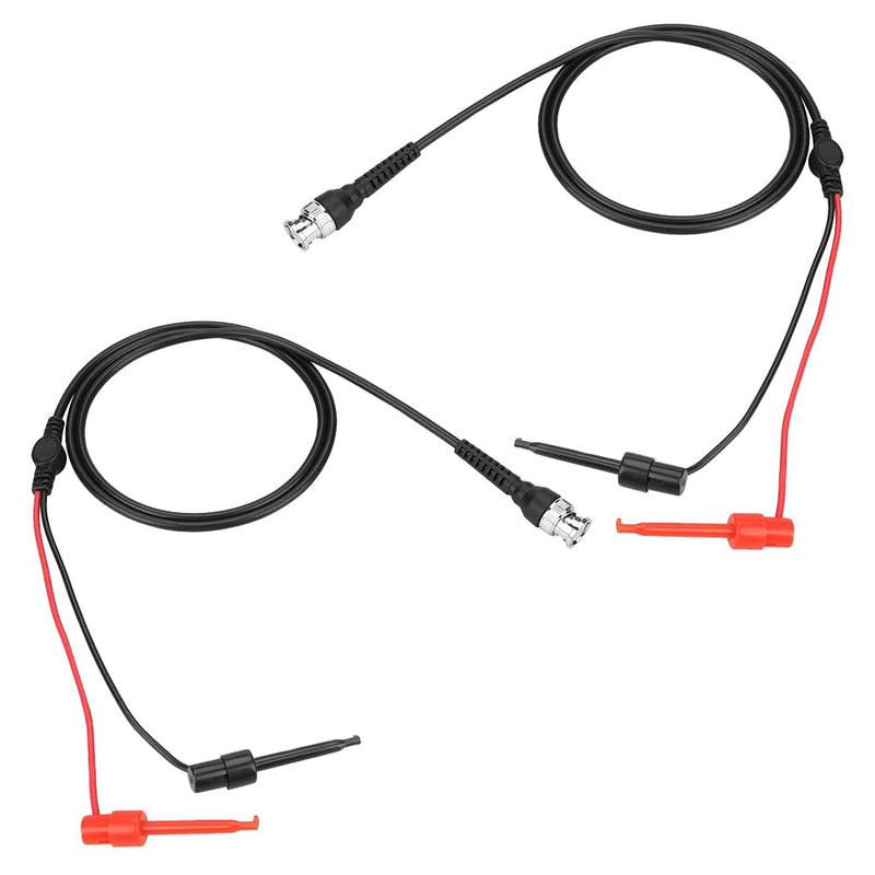 Joyzan BNC to Test Hook Clips, Mini Dual Probe Coaxial Cable Leads Set P1020 Testing Plunger Probes Ended IC Male Plug Oscilloscope Minigrabber Accessories 50Ω Coax Machine Signal Generator Multimeter