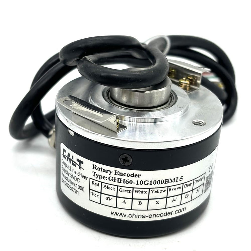 60mm Outer Diameter 10mm Aperture Hollow Shaft Rotary Encoder 5VDC line Drive Output 1000P/R Lne driver output
