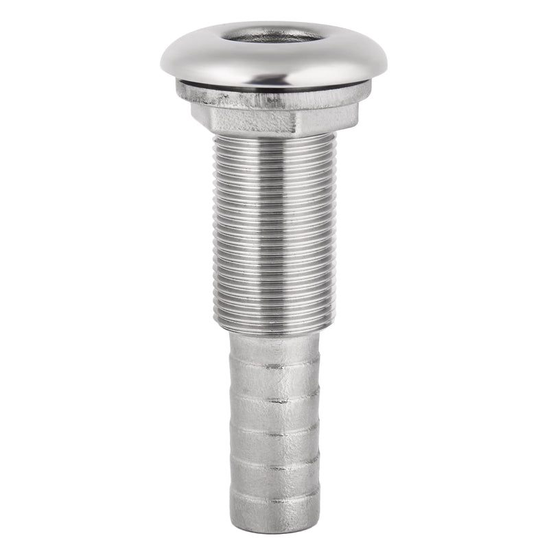 316 Stainless Steel Boat Thru-Hull Fitting for 3/4" ID Hose Marine Drain Outlet Extension Hose Barb Connector for Bilge Sink Scupper