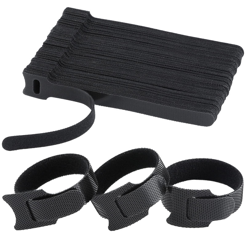 120PCS 6 Inch Reusable Cable Ties Wire Ties Cord Organizer Cable Organizer Adjustable Cable Management Black 6 Inch (Black)