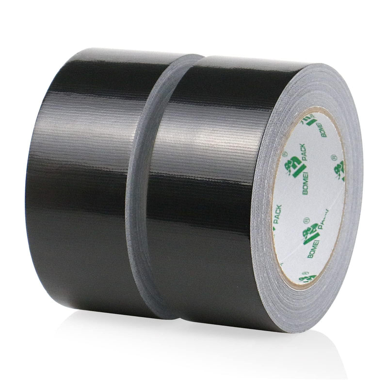 2 Pack Duct Tape Heavy Duty,9 Mil Thickness,2 Inches x 30 Yards,Strong Industrial Strength,Flexible,No Residue,Waterproof and Tear by Hand,Multi-Use for Indoor & Outdoor Repairs(Black) Black