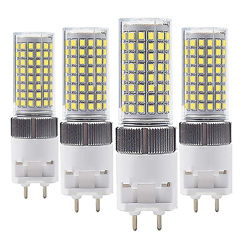 G12 16W LED Light Bulb G12 Base LED Corn Light Bulb T6 Metal Halide Lamp Equivalent 130W Halogen Bulb for Street, Warehouse, Garage Lighting 4000K Neutral White AC100-277V 360 Angle Beam Pack of 4