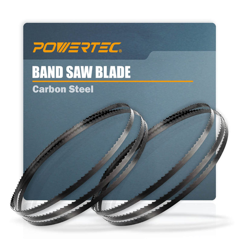 POWERTEC 56-1/8 Inch Bandsaw Blades, 1/4" x 6 TPI Band Saw Blades for Delta 28-180, 28-185, Pro-Tech and Ohio Forge 3-Wheel 10" Band Saw for Woodworking, 2 Pack (13162-P2) 1/4" x 6 TPI, 2 PK