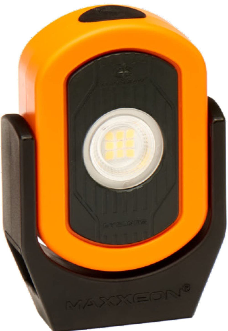 MAXXEON Cyclops MXN00813, USB-C Rechargeable LED Work Light, Hi-Viz Orange, 720 Lumens