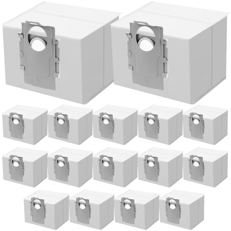 16 Pack Q5 Dust Bag for Roborock S8+, S8 Pro Ultra, Q7 Max+/Max, Q5 Max+, Q8 Max+, S7 Pro Ultra, Q5, Q5+, Q5 Pro+, Q7, Q7+, S7 MaxV Ultra, S7 Max Ultra Robot Vacuum, 3.5L Large Capacity Disposable Bag 16 pack