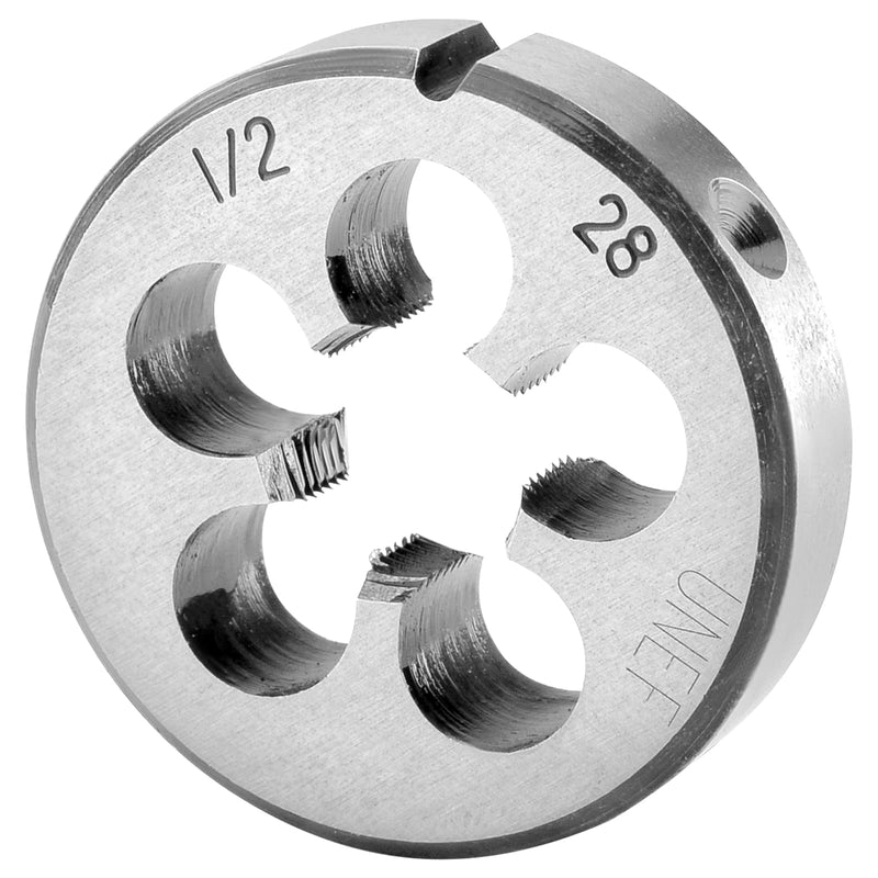 Burkit 1/2"-28 UNEF Round Threading Die, 1/2 x 28 UNEF Machine Thread Die Right Hand 1/2-28 UNEF