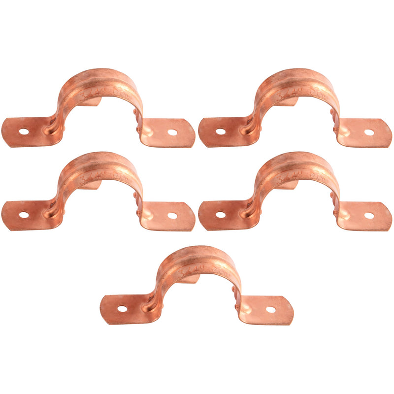 HoldRite 3/4 Inch Copper 2-Hole Strap, 5 Pack, Pipe Support, CPS075Z5 3/4 in., 5 Pack - NewNest Australia