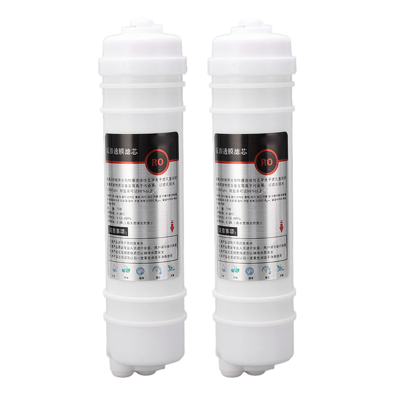 2Pcs 75GPD Water Purifier Replacement Filter with Integrated RO Membrane
