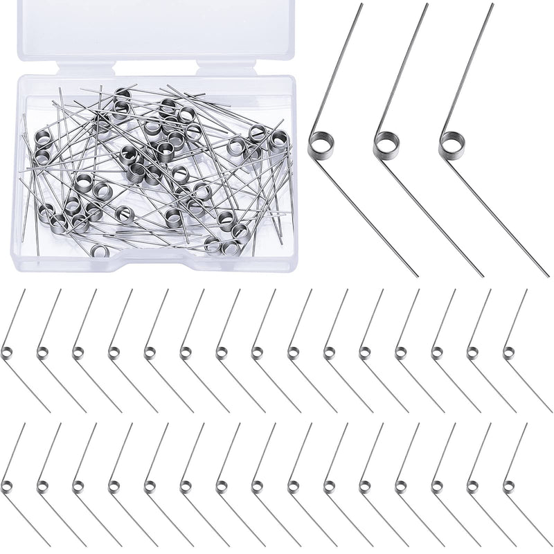 40 Pcs Stainless Steel Tiny Torsion Spring 0.5 Wire Diameter Outside Diameter 4.5 mm Mechanical Small Torsion Spring 120° Deflection Spring Assortment for Repair Woodworking DIY