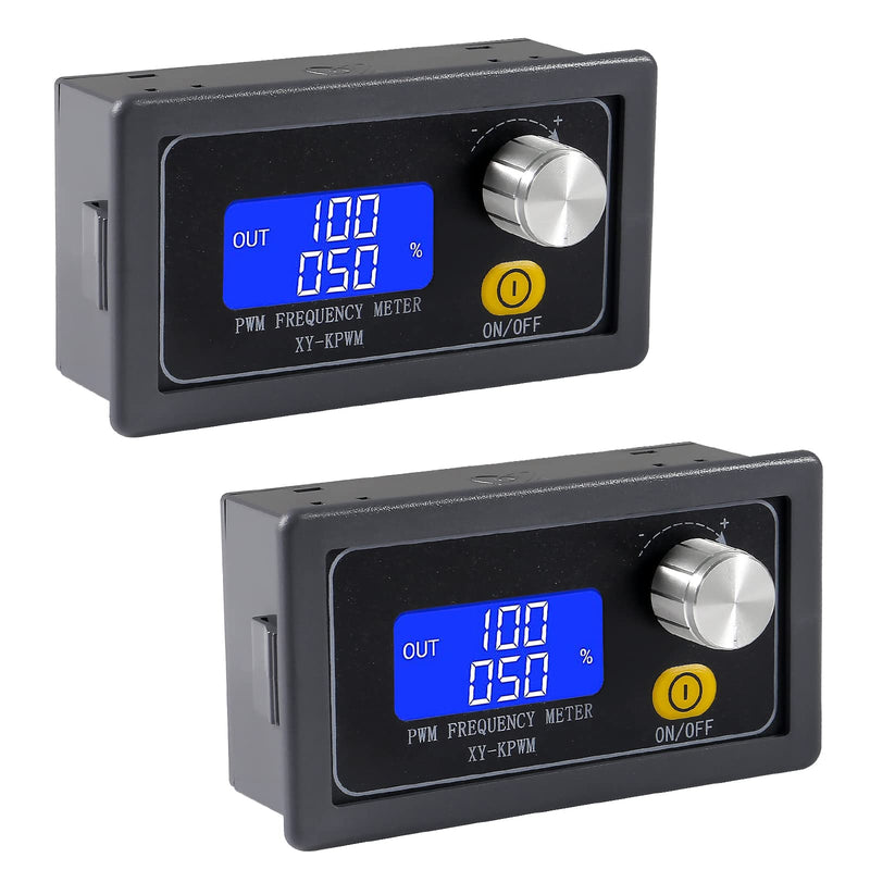 2pcs Signal Generator XY-KPWM 1-Channel 1Hz-150KHz PWM Pulse Frequency Generator DC 3.3V-30V 5-30mA Function Generator Duty Cycle Square Wave Generator Adjustable Module LCD Display