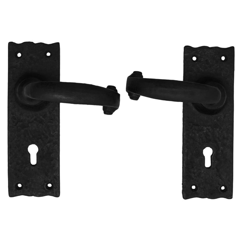 Rustic Twisted Barn Door Handles (Door Lever Set) Door Lever Set
