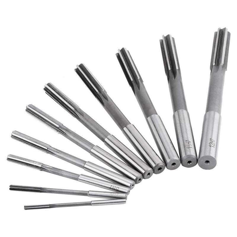 Metric Reamer Set HSS Straight Shank 10Pcs 3-12mm