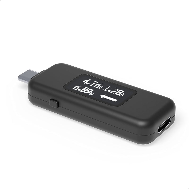 Plugable USB C Power Meter Tester for Monitoring USB-C Connections up to 240W - Digital Multimeter Tester for USB-C Cables, Laptops, Phones, Chargers - Driverless