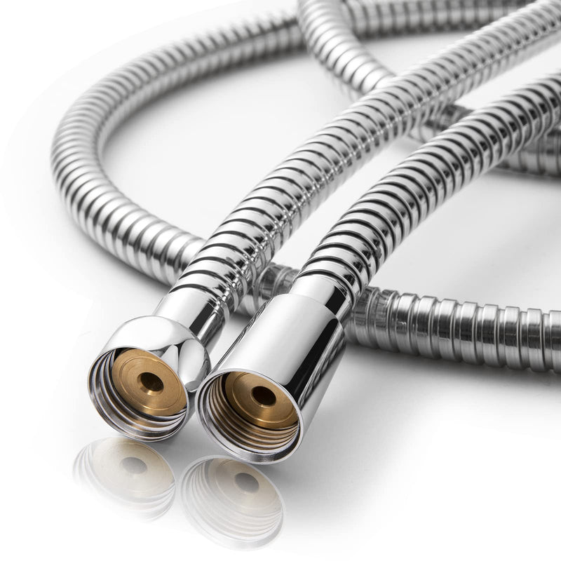 OFFO Shower Hose, 48 Inch Bidet Hose High Pressure Explosion Proof Toilet Hose for Bidet Sprayer Stainless Steel Electroplating Handheld Shower Hose Flex Hoses with Woven Inner Tube, Chrome 48 in