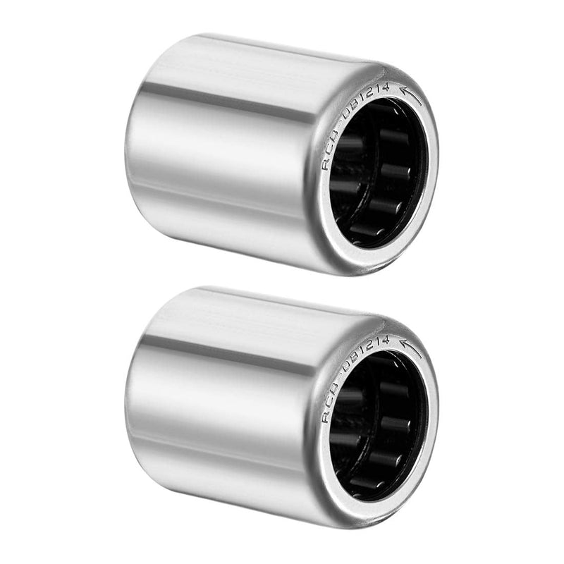 uxcell RCB081214 Needle Roller Bearings, One Way Bearing, 1/2" Bore 3/4" OD 7/8" Width 2pcs 1/2x3/4x7/8"