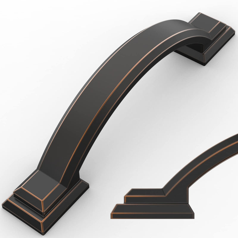Amerdeco 10 Pack Oil Rubbed Bronze Cabinet Pulls 3 Inch(76mm) Hole Centers, Handles for Kitchen Cabinet Hardware, Arch Cabinet Handles for Bathroom Dresser Drawer Handles ZH0016… 3"/76MM Hole Center - NewNest Australia