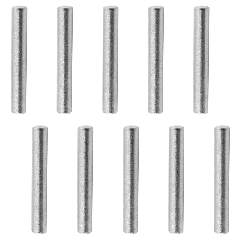10pcs Shelf Dowel Pins 4x30mm Stainless Steel Pegs, Bunk Bed Support Pins Rod Fasten Elements, Cabinet Dowel Pin Hardware Smooth Metal Dowel Pegs for Shelves Crib Bunk Bed (Silver)