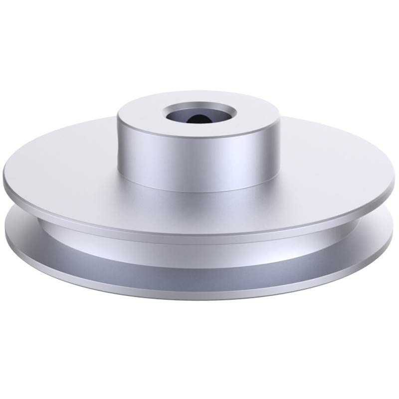 CHANCS Outer Diameter 100mm Single Groove Pulley 14mm Fixed Bore Pulley for Drilling Machine 6MM PU Round Belt Outer diameter:100mm Inner diameter:14mm