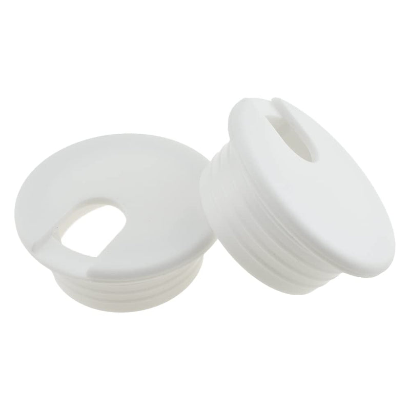 HAHIYO 2Pcs 1.5Inch/38mm White ABS Plastic U-Shaped Desk Grommet Wire Grommet Cable Management Cord Hole Cover Desk Wire Hole Insert Wire Organizer for Computer Office Home School Equipment Systems U-shaped-1.5in-White-2P