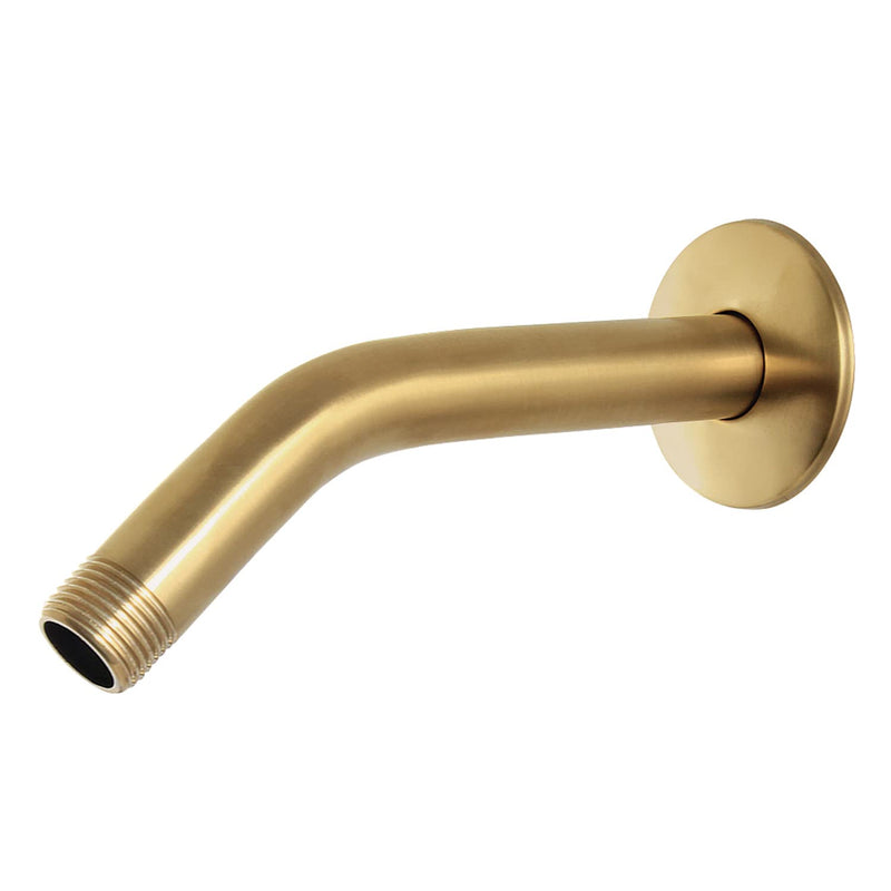 Kingston Brass K208M7 8-Inch Shower Arm with Round Flange in Brushed Brass 13/16 inches