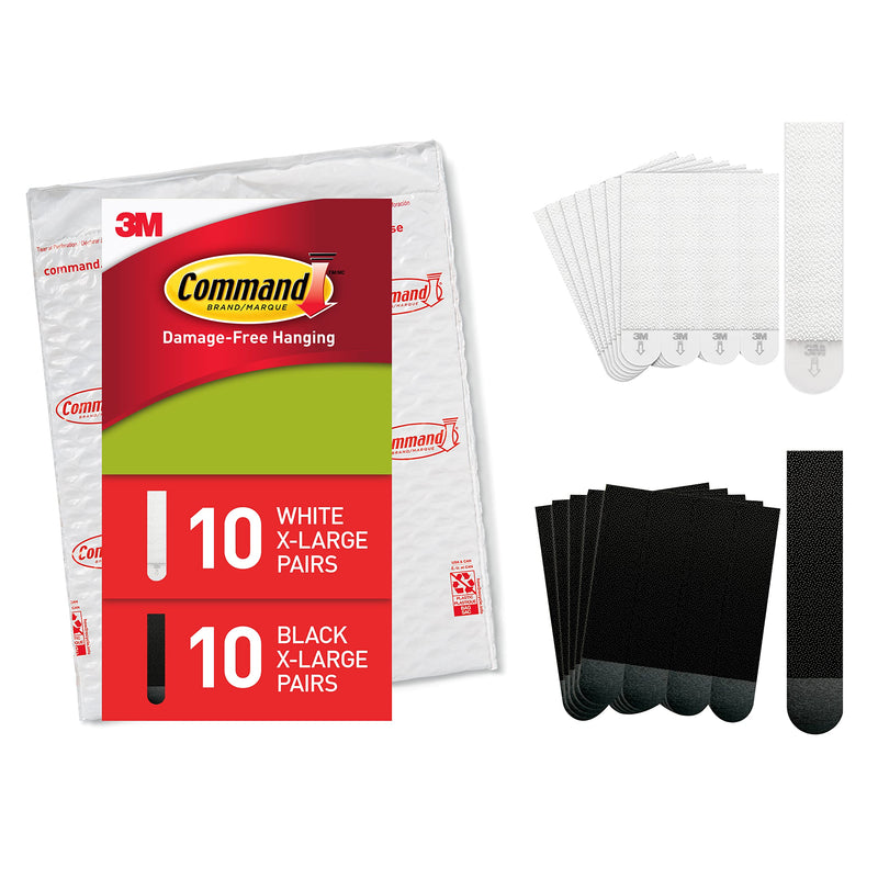 Command Strips Heavy Duty Set - Decorate Your Wall with Command Picture Hanging Strips, 20 LB XL Heavyweight Strips