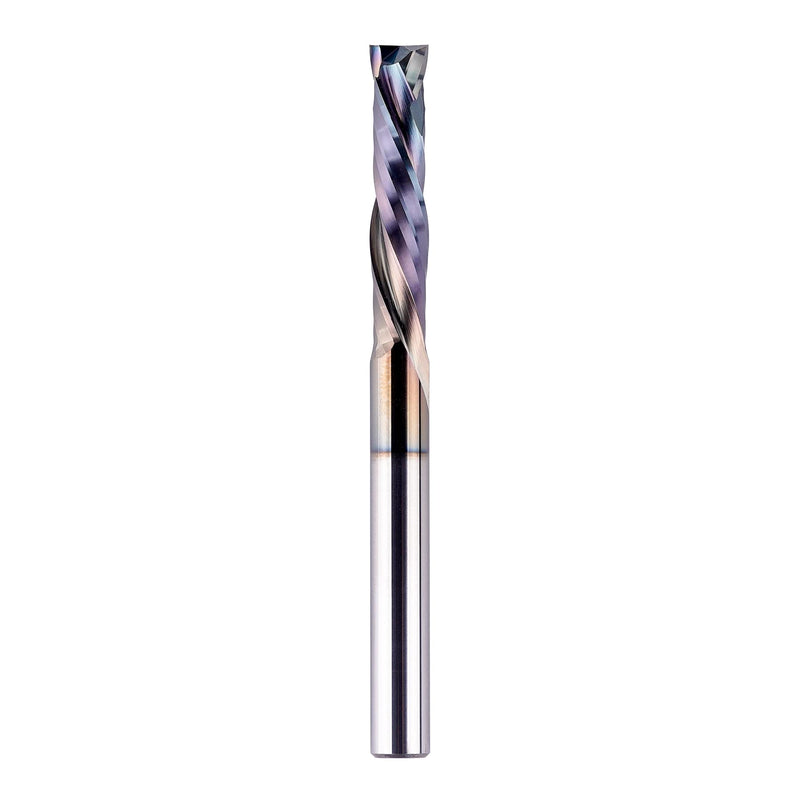 SpeTool UP&Down Compression Bit 1/4" Shank,1-1/4Inch Cutting Length 3 Inch OVL,Carbide Spiral Router Bits CNC End Mill with TAC Extra Long Life Coating for Wood Carving 1/4" Dia - 1-1/4" CL -1/4" Shank COMPRESSION CUT