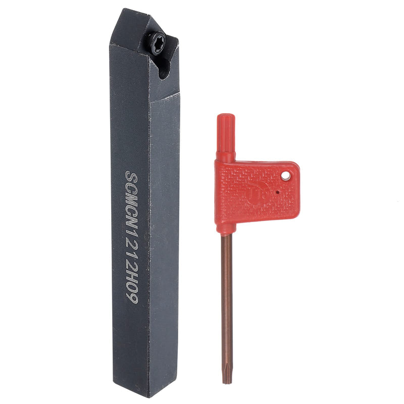 uxcell Indexable CNC Lathe Turning Tool Holder, 40° SCMCN1212H09-80 15/32" Shank 40CrMo-42CrMo Steel Carbide Turning Tool Holder for Turning Grooving Threading
