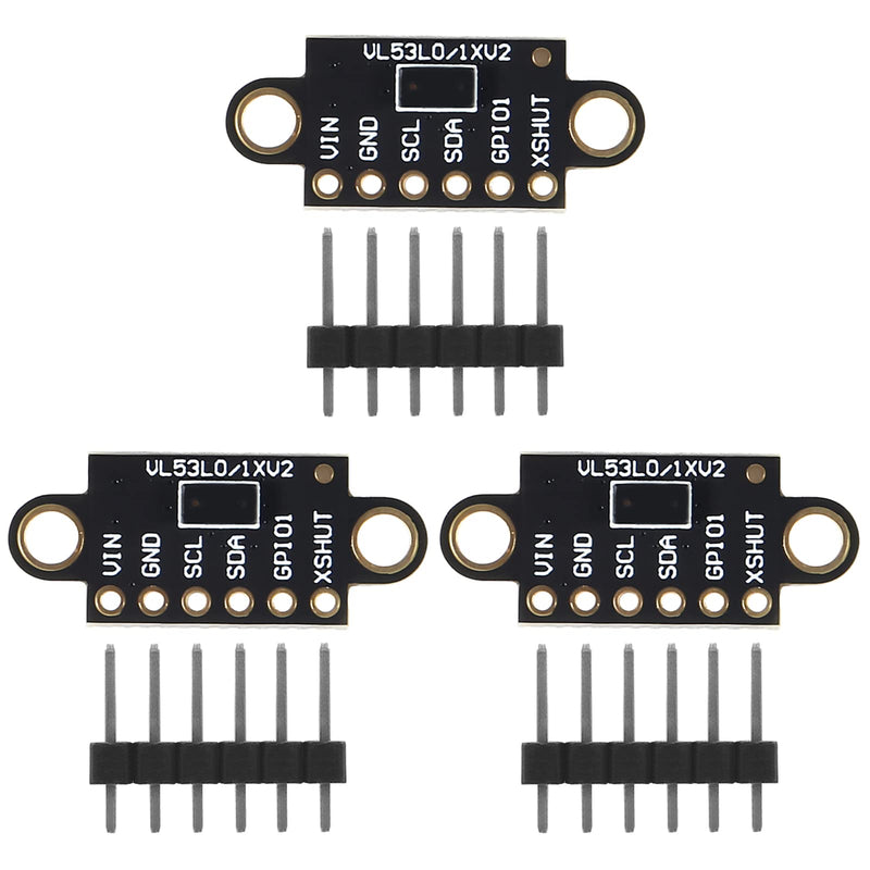 3PCS VL53L0X Time-of-Flight (ToF) Laser Ranging Sensor Breakout 940nm GY-VL53L0XV2 Laser Distance Module I2C IIC