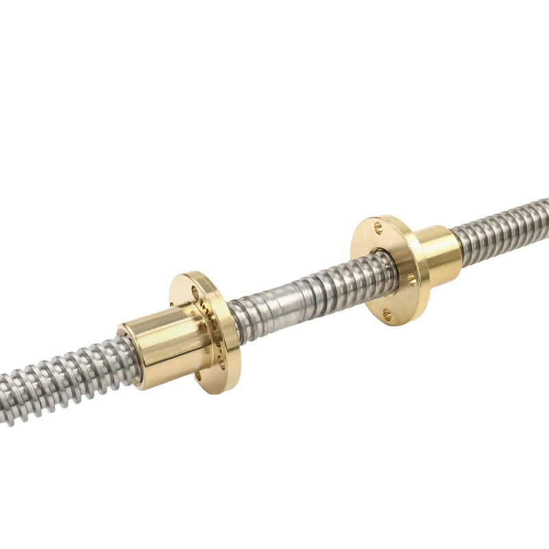 T8 8mm Lead Screw 5.91 inch / 150mm Length, Right and Left Hand Bi Direction Lead Screw with 2Pcs Brass Nuts (Acme Thread, Pitch of Screws: 2mm, Lead: 2mm, Single Start) Used in 3D Printer L: 150mm / 5.91 inch T8 x 2