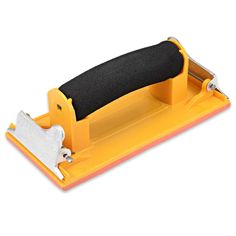 Hand Sander, Sandpaper Holder with Sponge Handle, 7 x 3.5 inch Manual Hand Sanding Block for Drywall Wood Metal Furniture Polishing, 1 Pack