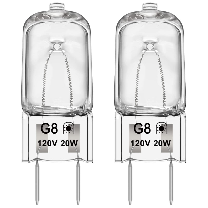 Microwave Light Bulb for GE Samsung Kenmore Maytag Elite Over The Stove Range Microwave Oven, Night Light/Stove Light Bulb G8 120V 20W Under Microwave Light, Replaces WB25X10019 WB36X10213, 2 Pack
