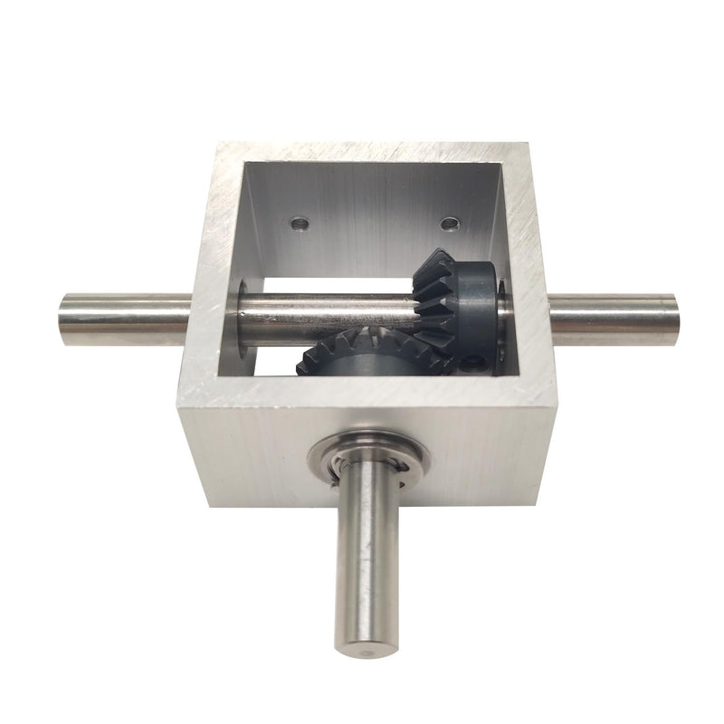 1:1 Right Angle Bevel Gearbox 1.5 Module 20 Teeth 90° Angle Drive Steering Gear Device Simple Mechanical DIY Module with 10mm Shaft 1 output shaft