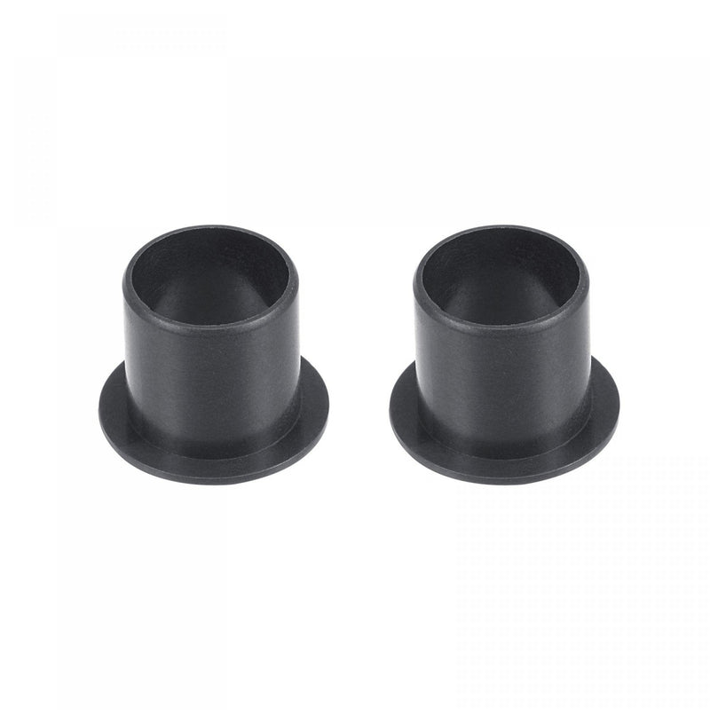 uxcell Flanged Sleeve Bearings 15mm Bore 17mm OD 17mm Length POM Wrapped Oilless Bushings Black 2pcs 15x17x17mm