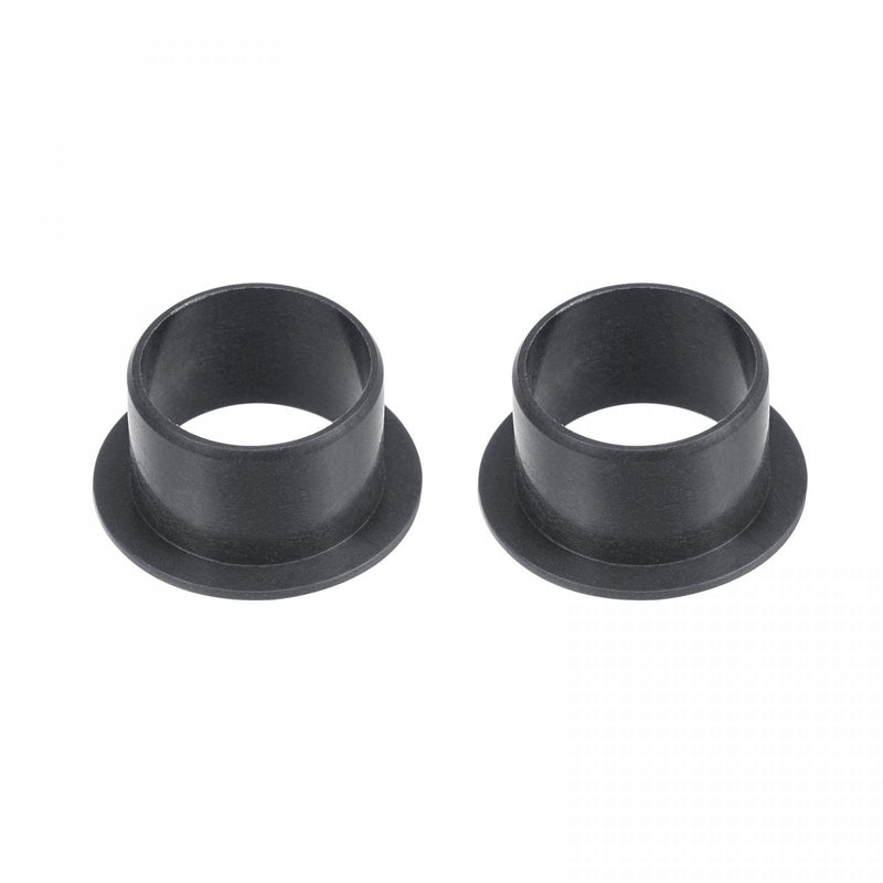 uxcell Flanged Sleeve Bearings 16mm Bore 18mm OD 12mm Length POM Wrapped Oilless Bushings Black 2pcs 16x18x12mm