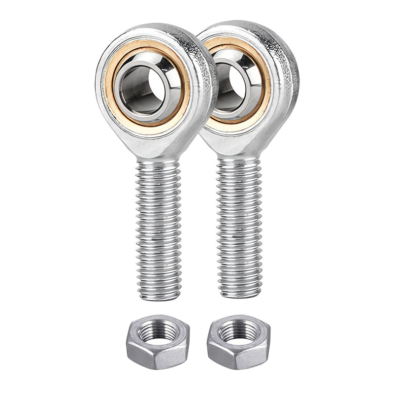 POSB3 Spherical Rod End Bearings 3/16" Bore Pre-Lubricated Joint Bearings Set, Self-Lubricating Rod End #10-32 Male Thread Connector Bearing with Jam Nut, 2 PCS POSB3 POS