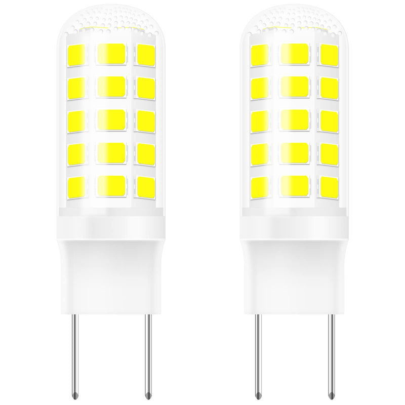 G8 Led Bulb Dimmable Under Microwave Light Bulb 50W Halogen Replacement for GE Samsung LG Over The Range Microwave Hood, 120V 5W 500LM Daylight White 6000K, Replaces WB08X10057 WB08X10051, 2-Pack Daylight White-5w