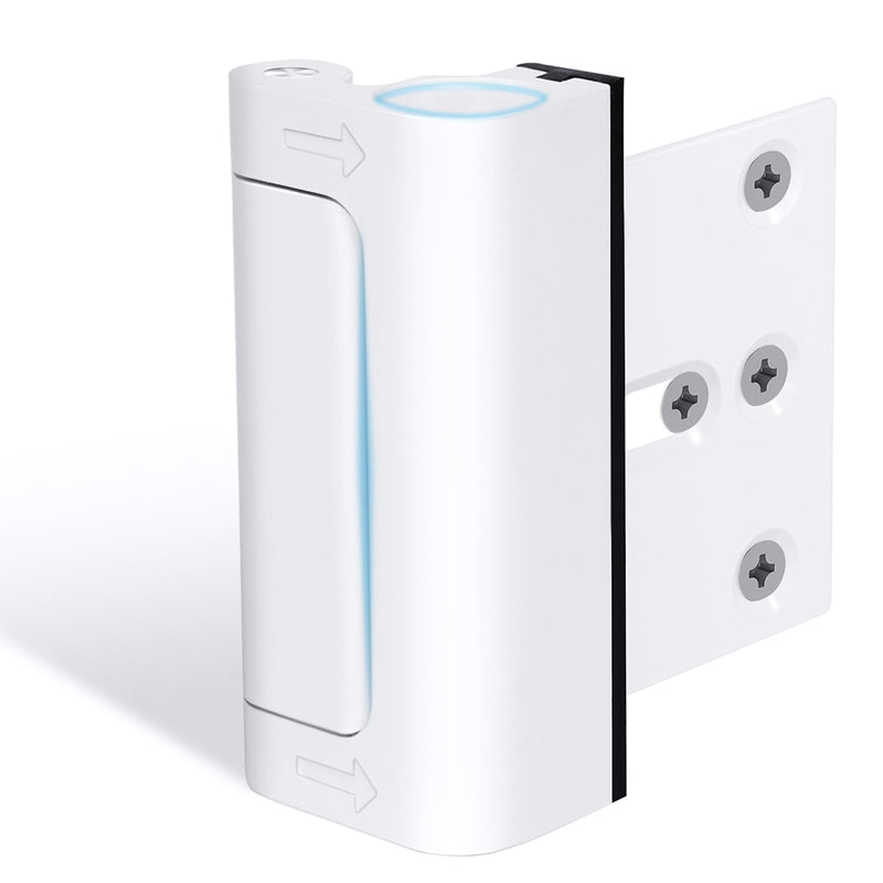 Door Reinforcement Lock Withstands 800lbs of Force - White Extra Child Proof Door Lock with 8 Screws Prevents Unauthorized Entry,Add a Door Security Lock for Home Safety & Privacy 1