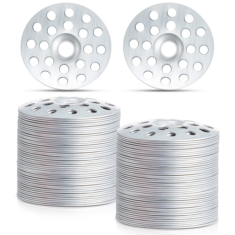 200 Pcs 1 Inch Zinc Plated Plaster Washers Metal for Screws Profile Flat Ceiling Washers Repair Rings Plaster Buttons for Wall Ceiling Drywall Hole Fixing 200