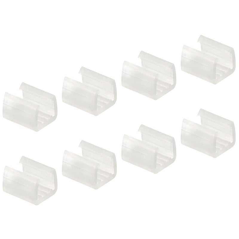 MECCANIXITY LED Neon Mounting Clips Holder Mounting Bracket Support Fixing Clamps Fit 8mm Silicone LED Neon Strip Lighting, Pack of 150