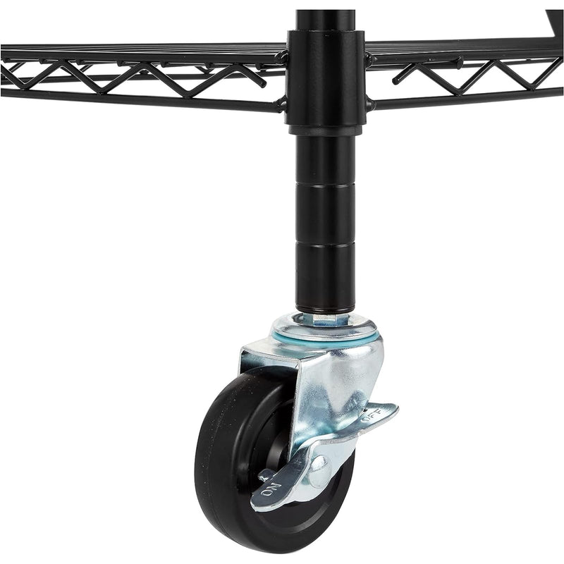 Caster Wheels 2 inch, Casters Set of 4 Heavy Duty, Casters for Wire Shelving, Wire Shelf Wheels, Rubber Stem Casters Rack Wheels, 1/4 Caster Wheels for Shelves 2"