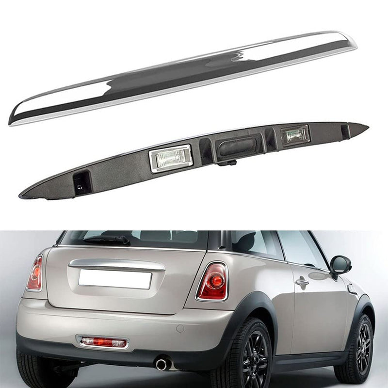 51132753603 Rear Trunk Handle for Mini Cooper, Chrome Trunk Liftgate Tailgate Hatch Pull Handle with Lamp for 2005-2015 Mini Cooper S R56 R57 R58 R59 R60 R61