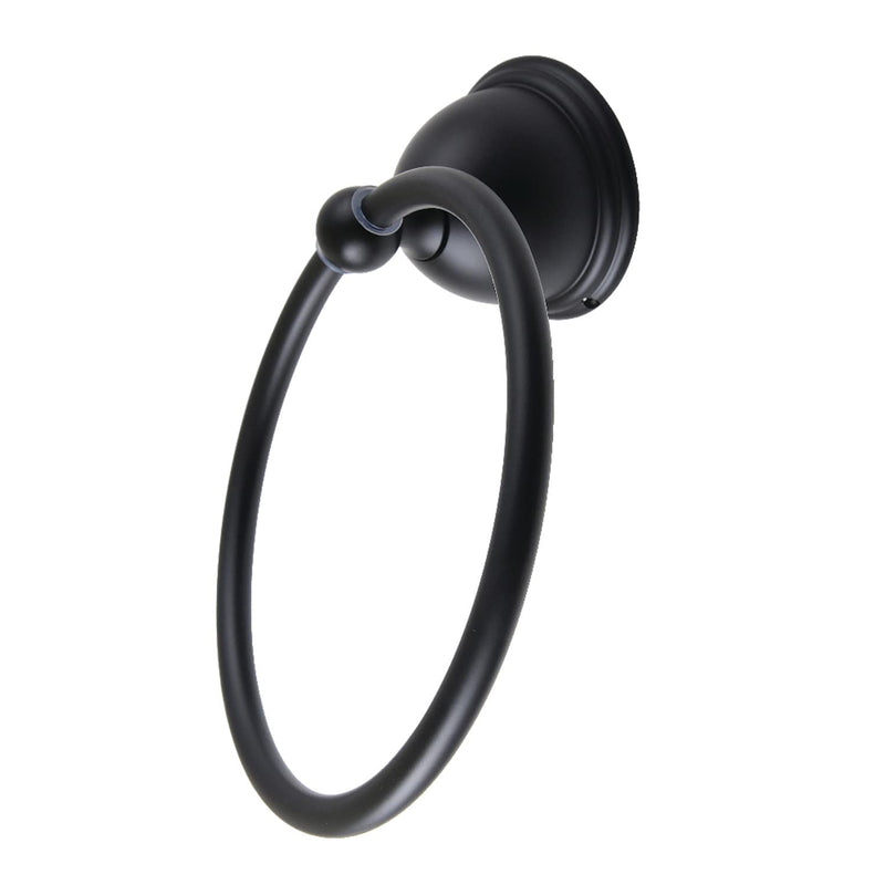 Kingston Brass BA3964MB Restoration 6-Inch Towel-Ring, Matte Black