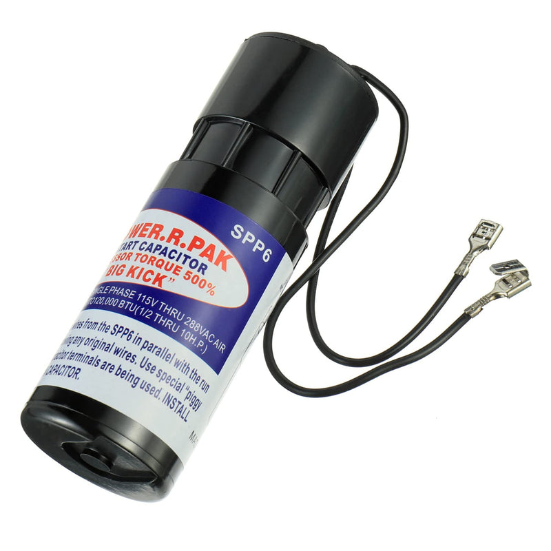 BOJACK SPP6 Hard Start Capacitor Replacement 115V-288VAC，Increases Compressor Torque 500%，Air Condtioning Units from 4,000 to 120,000 1/2HP-10 H.P.