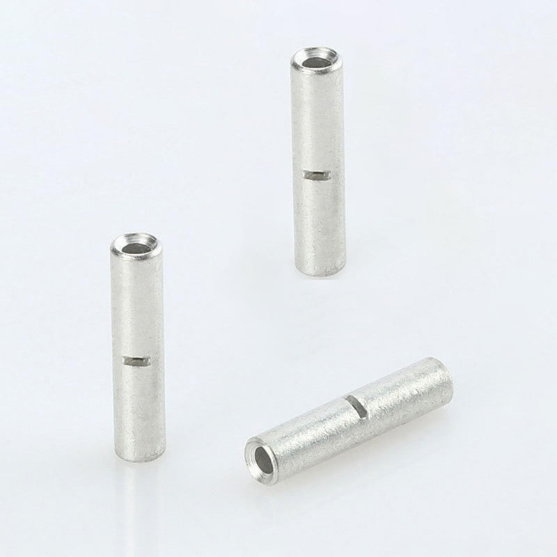 SVAAR 26-22 Gauge Non-Insulated Butt Connectors 100 PCS 26-22 AWG Butt Splice Connectors 0.5 mm² Uninsulated Crimp BN0.5 Butt Connectors Pure Copper Tin Coated Marine Grade Crimp Butt Terminals Tinned Copper 26-22 AWG (BN 0.5)