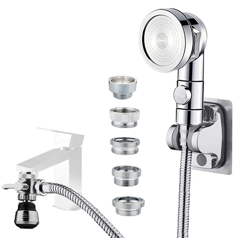 Sink Faucet Sprayer Attachment, Faucet Shower Sprayer with 59" Stainless Steel Hose for Hair Washing&Pet Shower for Bathroom Bathtub, Kitchen,Garden Tub,Utility Laundry Tub