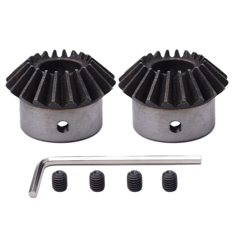 2Pcs Bevel Gear Tapered Bevel Pinion Gear Bevel Gears 2 Module 20 Teeth for Hardware Mechanical Rotation (20T 16mm Hole) 20T 16mm Hole
